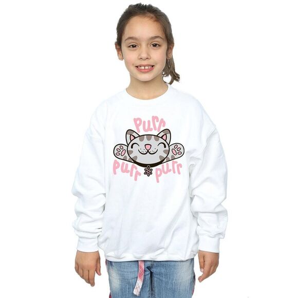 Big Bang Theory Girls Soft Kitty Purr Sweatshirt White